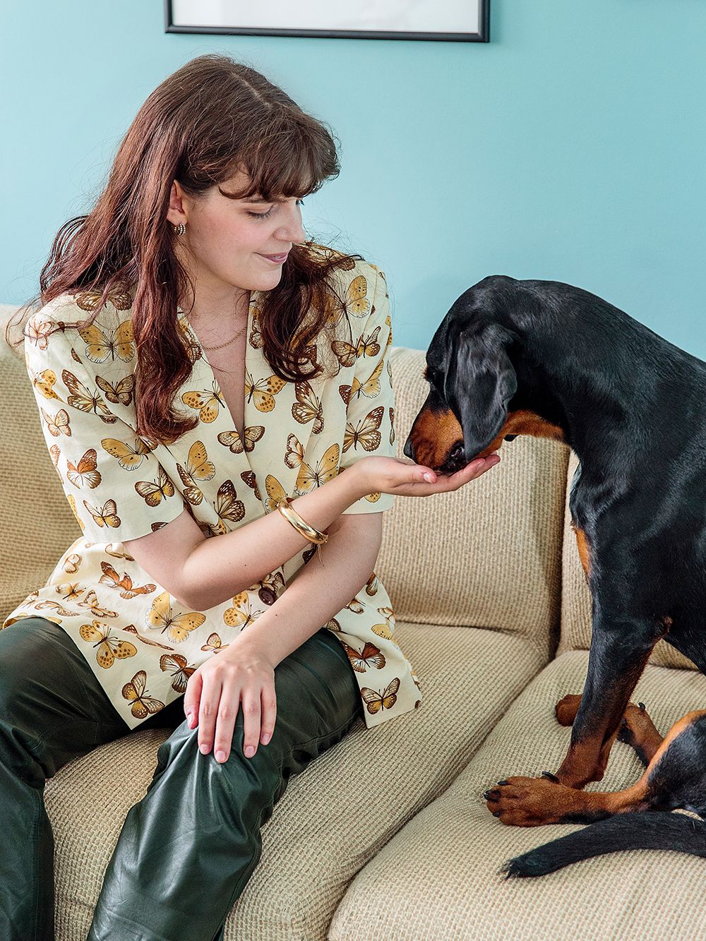 Iida Lappalainen and Kaapo-the-rescue-dog