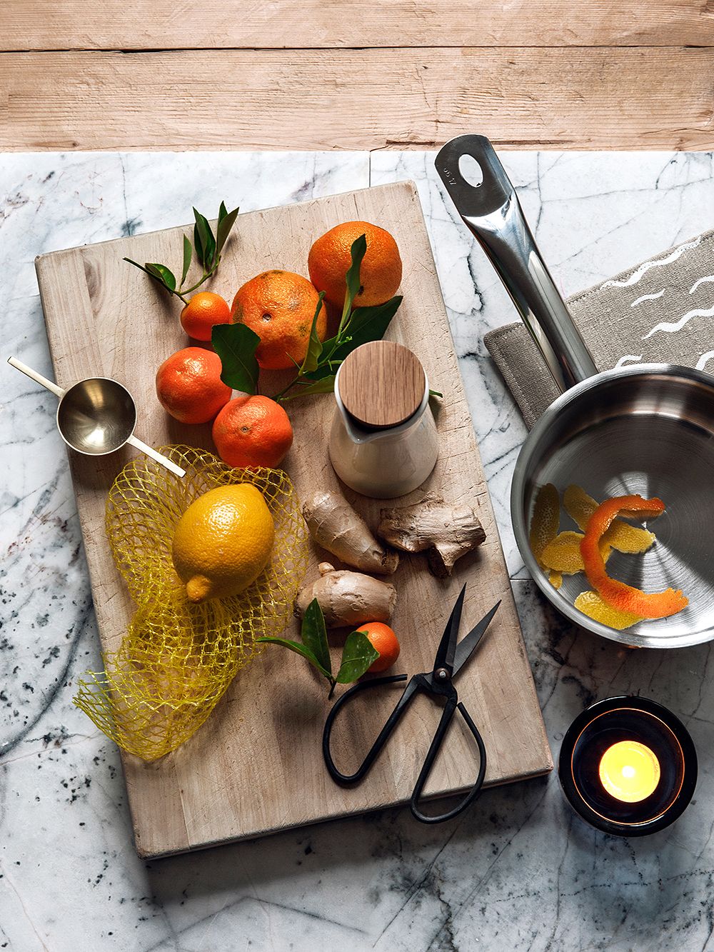Citrus-flavoured hot toddy