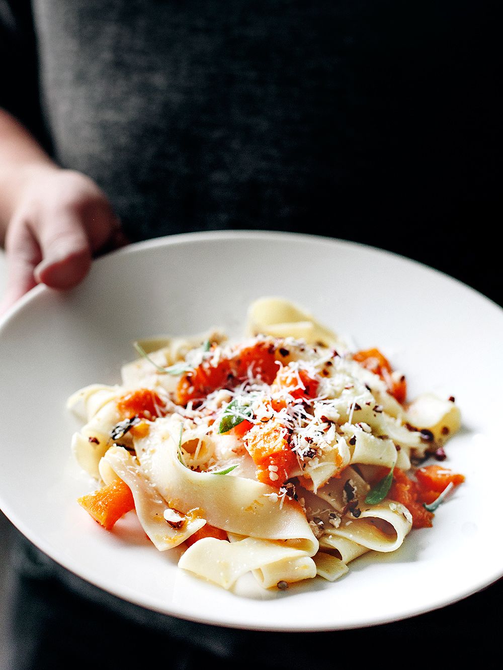 Spicy pumpkin pasta