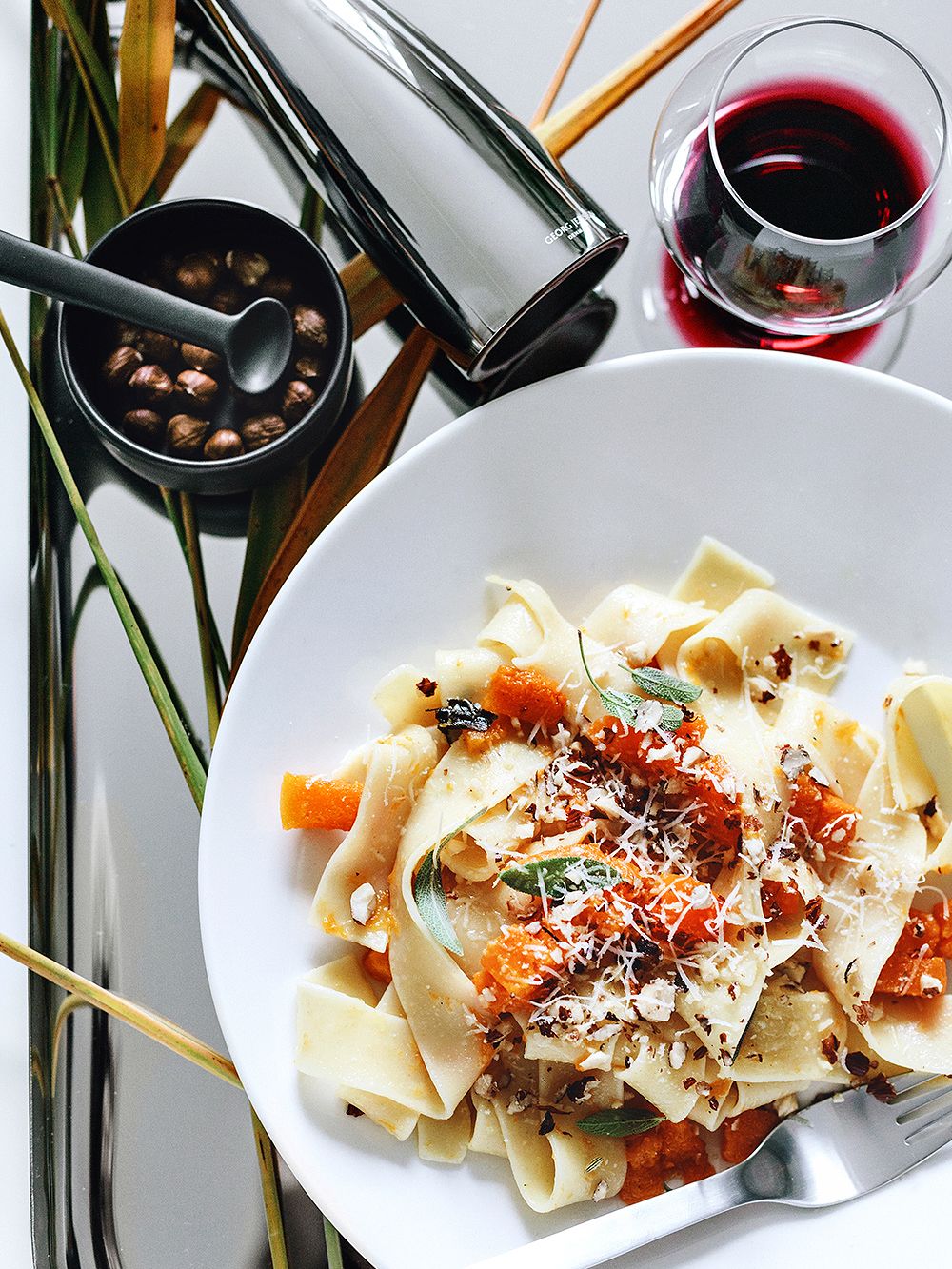 Spicy pumpkin pasta