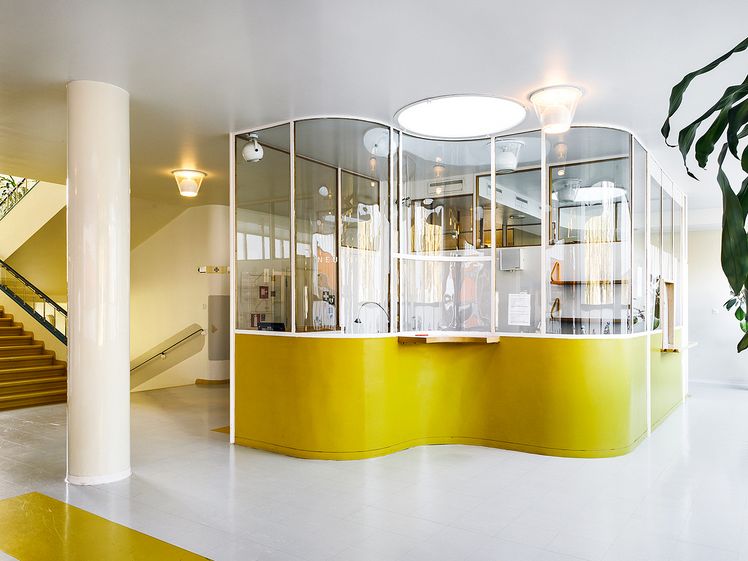The lobby of the Paimio Sanatorium