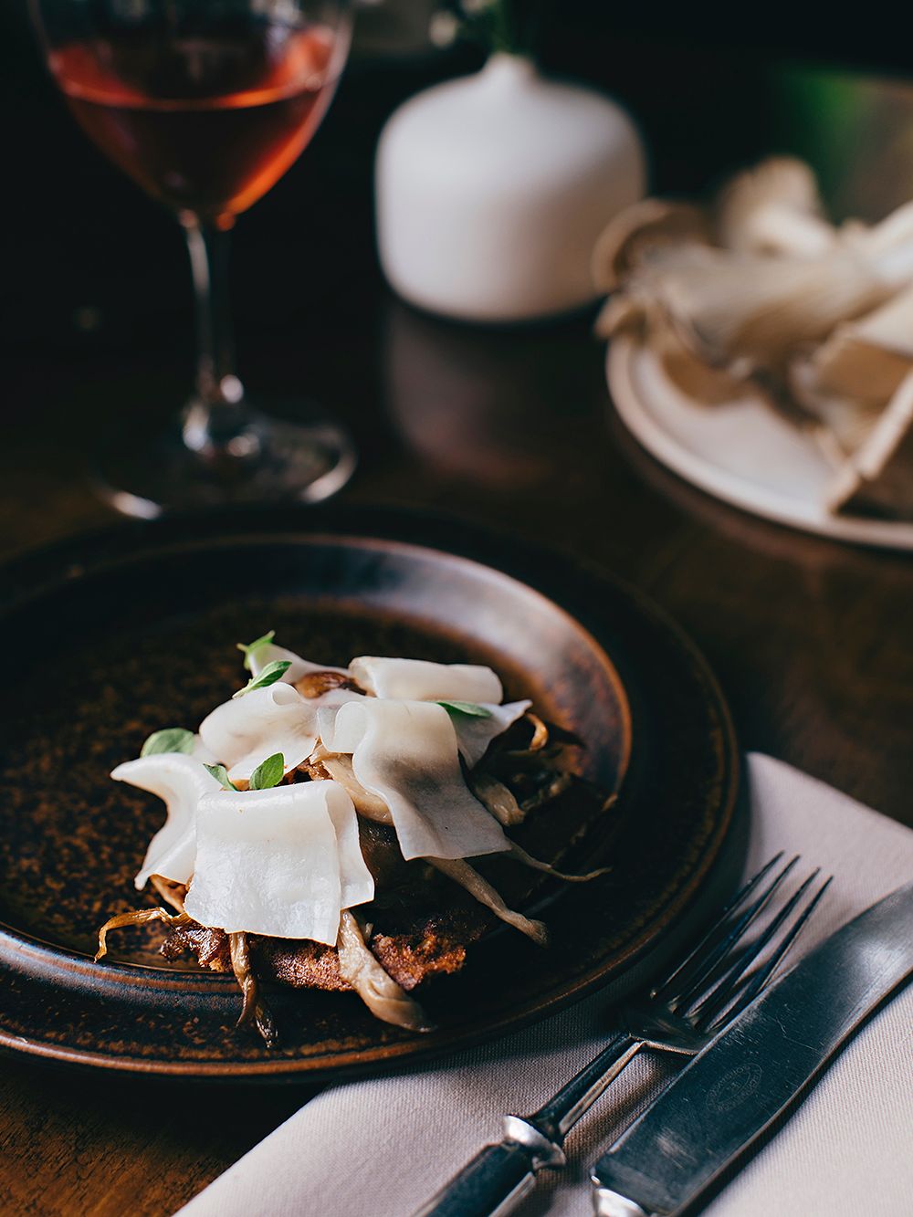 Nolla's crispy mushroom waffle