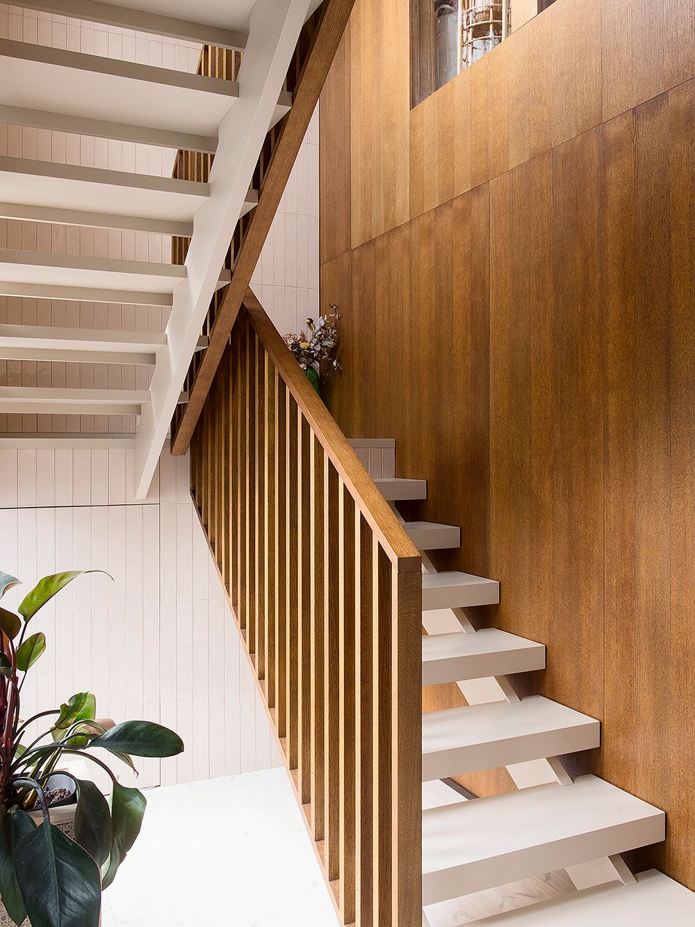 Wooden stairwell