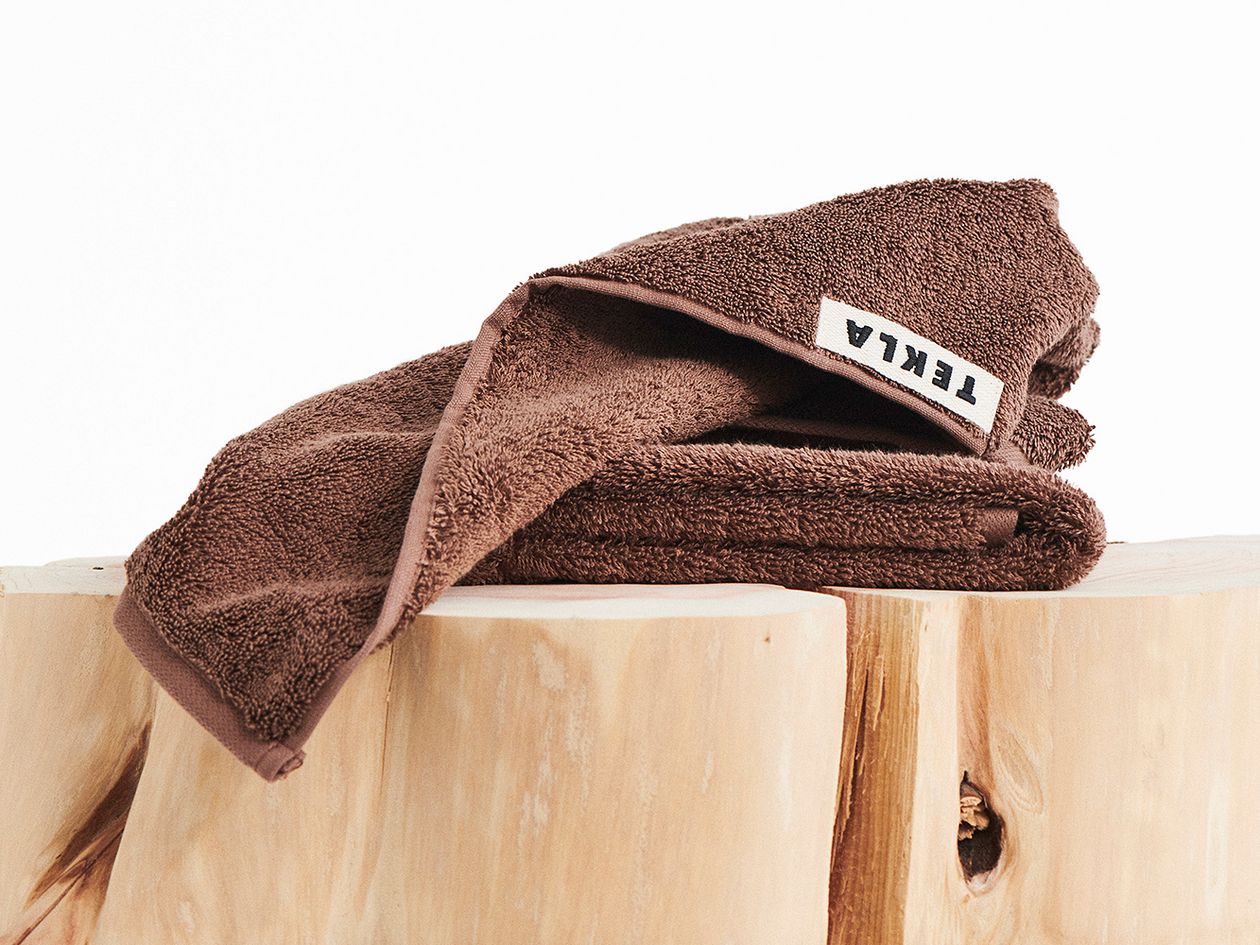 Tekla's brown bath towel
