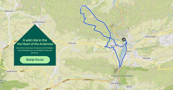 fietsroute in de Ardennen