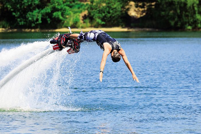 Flyboarden bij Center Parcs