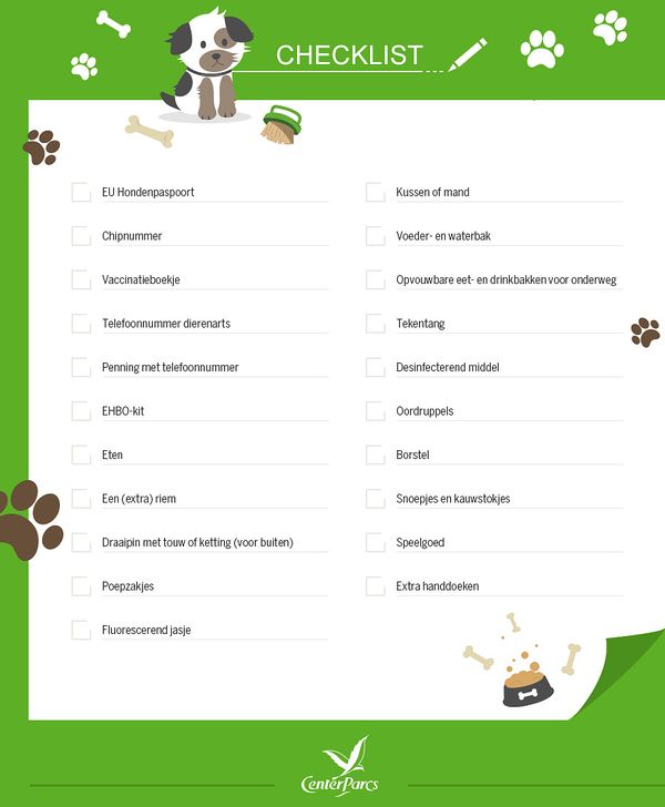 Checklist vakantie met je hond