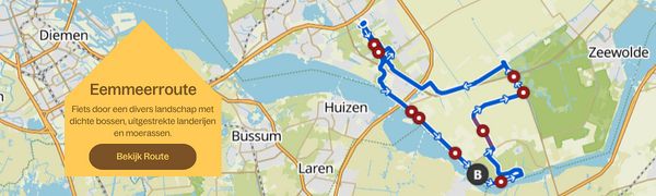Eemmeerroute richting Almere, Flevoland vanaf Center Parcs De Eemhof