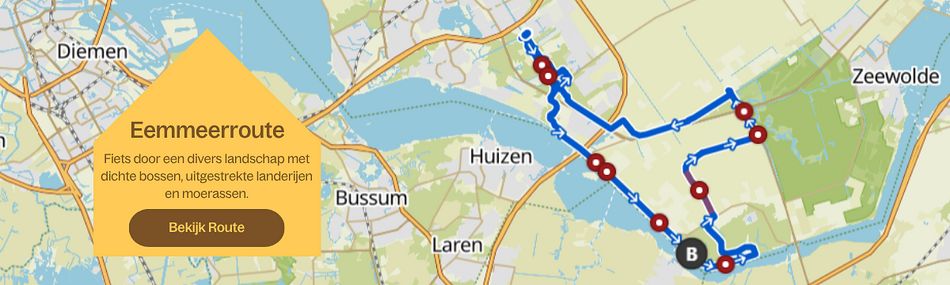 Eemmeerroute richting Almere, Flevoland vanaf Center Parcs De Eemhof