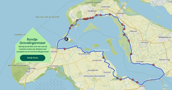 Rondje Grevelingenmeer, fietsroute Zeeland, Port Zelande