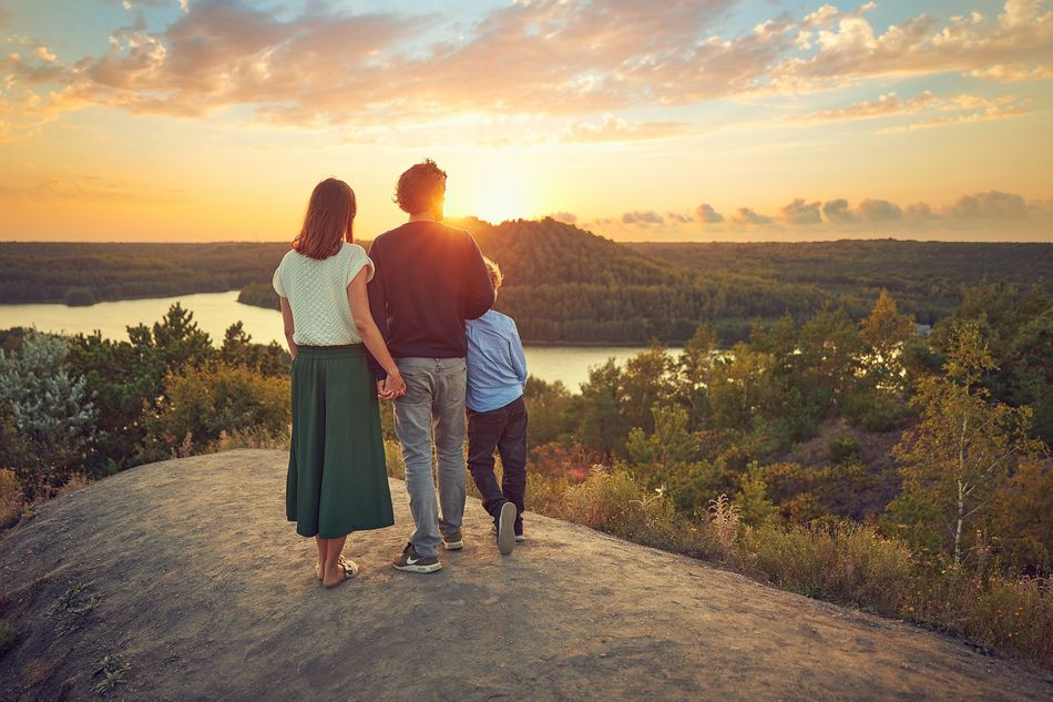 Terril uitzicht zonsondergang wandeling