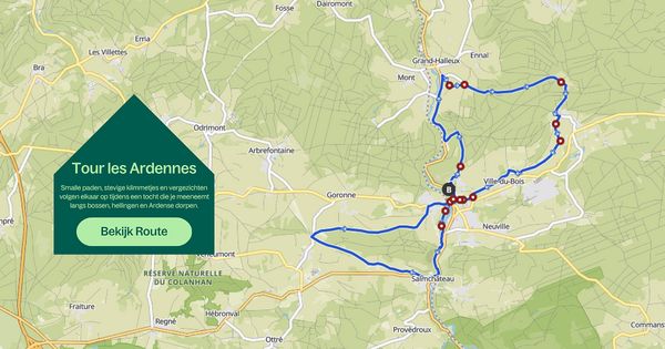 Fietsroute door de Ardennen, bij Vielsalm