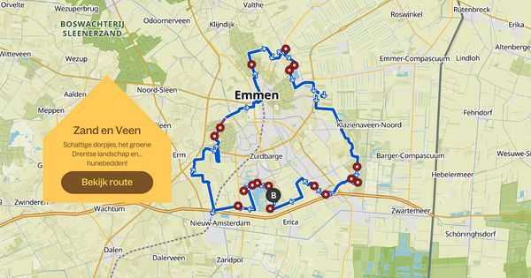 Zand en Veen fietsroute
