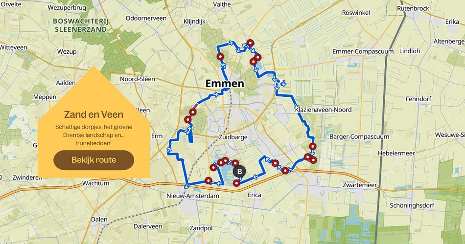 Zand en Veen fietsroute