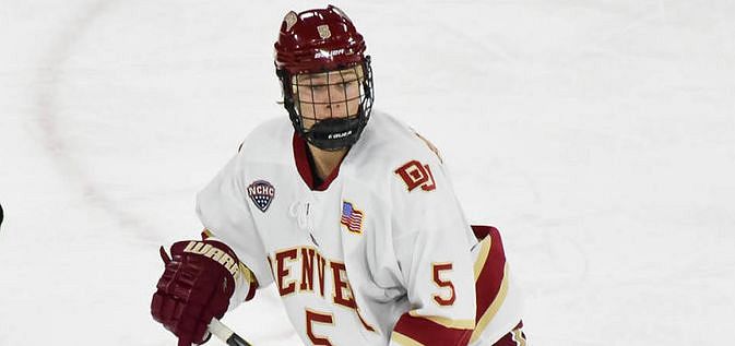 Henrik Borgström on yksi yliopistosarja NCAA:n tähtipelaajia. Kuva: University of Denver