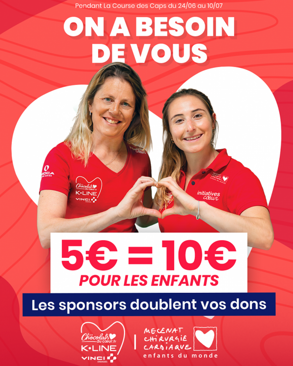Pendant la Course des Caps, une formidable mobilisation solidaire prend le large grâce à l’équipage Initiatives-Cœur et ses partenaires engagés. Les entreprises Les Chocolats du Cœur, K.LINE et VINCI Energies s’unissent pour doubler les dons du…