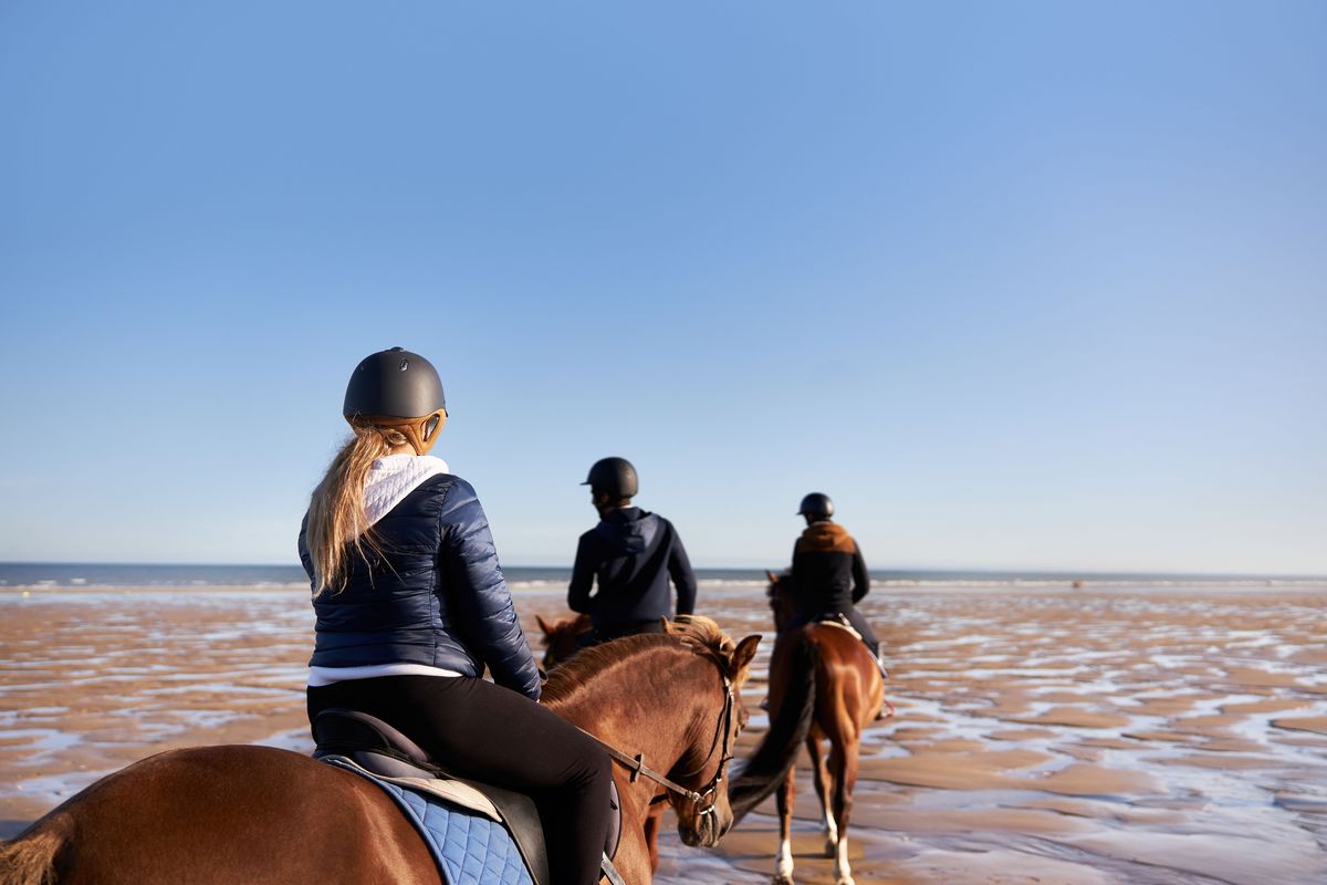 Balade à cheval sur la plage de Cabourg