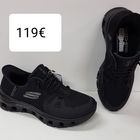 SKECHERS Slip-ins: Glide-Step Pro musta Hinta 119€ kokoja 37,38,39, 41  Nyt myös valkoisena kokoja 36-40  -kangas päällinen joustonauhoilla -Erittäin joustava ulkopohja -Hands Free Slip-ins -Eksklusiivinen Heel Pillow pitää jalkasi turvallisesti paikallaan -Glide-Step geometrinen välipohja suunniteltu antamaan luonnollista liikettä jokaisella askeleella Air-Cooled Memory Foam pehmustettu mukavuuspohjallinen 100% vegaaninen -HUOM! reilu mitoitus, ota numeroa pienempi,kuin normaalisti käytät