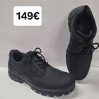 ECCO Rugged Track Black. Hinta 149€ HUOM! koot 41,42,43,44,45, 47 (Nyt myös TUMMANRUSKEA kokoja 39-46)  -tukevaa rasvanahkaa, 100% vedenpitävällä vuorilla -mukavan pehmeä tekstiilivuori ja pehmustettu pohjallinen antaa huippu käyttömukavuuden -pitävä kumipohja -ECCO FLUIDFORM™-teknologia liittää kengän päällisen ja pohjan yhteen ilman liimaa tai ompeleita. Osat sinetöity yhteen käyttäen kevyttä nestemäistä materiaalia, joka tekee kengistä kosteudenpitävät – ei vuotoja, ei rakoja. Tuloksena ovat miellyttävät, pehmeät ja joustavat pohjat, jotka seurailevat jalkasi luonnollisia muotoja. Lesti leveähkö ja muutenkin tilava. Pohjallisen pituus: 39=26,2cm 40=26,8cm 41=27,4cm 42=28,0cm 43=28,6cm 44=29,3cm 45=30,0cm 46=30,6cm 47=31,3cm 48=32,0cm