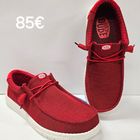 KUVA H17 HeyDude Wally Strech Sox Red Hinta 85€ koot 40,41,42,43,44,45  -tilava lesti, leveyttä ja myös varvaskorkeutta hyvin -ULTRAkevyt joustava ulkopohja -irroitettava, 5mm paksu vaimennettu pohjallinen, jossa päällinen nahkaa -joustavaa tekstiiliä -helpot laittaa jalkaan ja menee rintavaankin jalkaan Lesti normaali, eli ota omaa kokoasi! Huom!! konepestävät 30 asteessa.  40= 26,0cm 41=26,5cm 42=27,0cm 43=27,5cm 44=28,0cm 45=28,5cm 46=29,0cm
