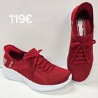SKECHERS Ultra Flex 3.0 - Heart me punainen strassi-koristeltu sydän kantapäässä Hinta 119€ kokoja 36,37,38,39,40,41  Tässä mallissa uusi Skecherin innovaatio, kantakovike kaartuu yläosasta hieman ulospäin eli, kuin kenkälusikka olisi istutettu kenkään jo valmiiksi. Potkaiset vain kengän jalkaan ja ei, kun menoksi  Stretch Fit takaa hyvän napakkuuden ja hengittävyyden Ilmajäähdytteinen Memory Foam -sisäpohja Iskunvaimentava Comfort Pillar -ulkopohja Kestävä ulkopohja Konepesunkestävä 30 asteessa  -HUOM! reilu mitoitus, ota numeroa pienempi,kuin normaalisti käytät