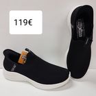 Skechers Ultra Flex Slip Ins, Black/White Hinta 119€ NYT löytyy taas kokoja 37, 39,40,41  -Skechers Hands Free Slip-ins -Eksklusiivinen Heel Pillow pitää jalan tukevasti paikoillaan -Skechers Air-Cooled Memory Foam -pehmustettu mukavuussisäpohja -sukkamaista mukavuutta -Valmistettu 100 % vegaanisista materiaaleista -Konepestävä 30 asteessa HUOM! reilu mitoitus, ota numeroa pienempi,kuin normaalisti käytät