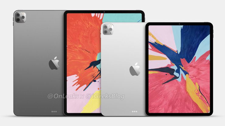 11 ja 12,9 tuuman iPad Pro mallinnoskuvassa. Kuva: OnLeaks / iGeeksBlog.