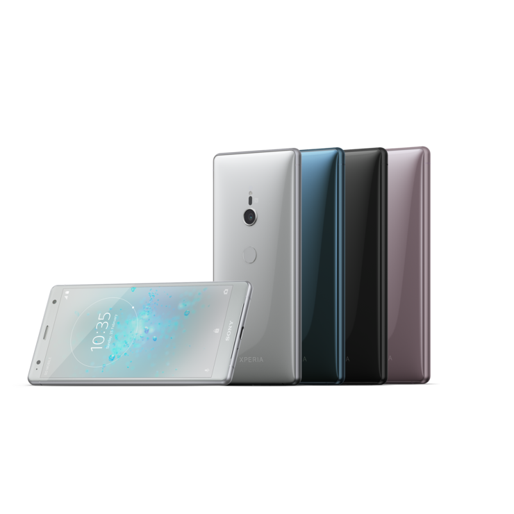 Xperia XZ2 eri väreissä.