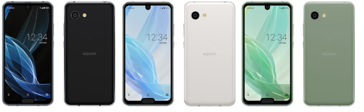 Sharp Aquos R2 Compactin eri värivaihtoehdot.