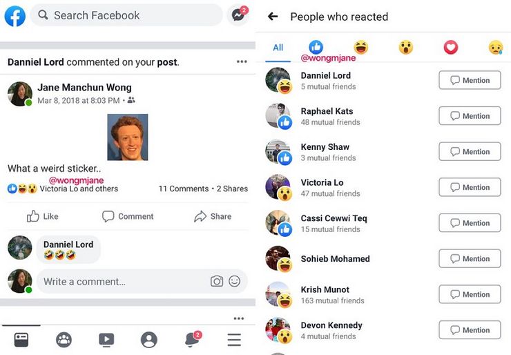 Tältä näyttää Facebook ilman tykkäyksiä. Kuva: Twitter-käyttäjä Jane Manchun Wong.