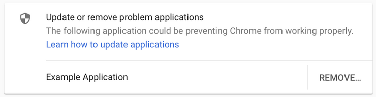 Chrome 66 osaa kertoa, jos se havaitsee epäilyttäviä kolmannen osapuolen sovelluksia.