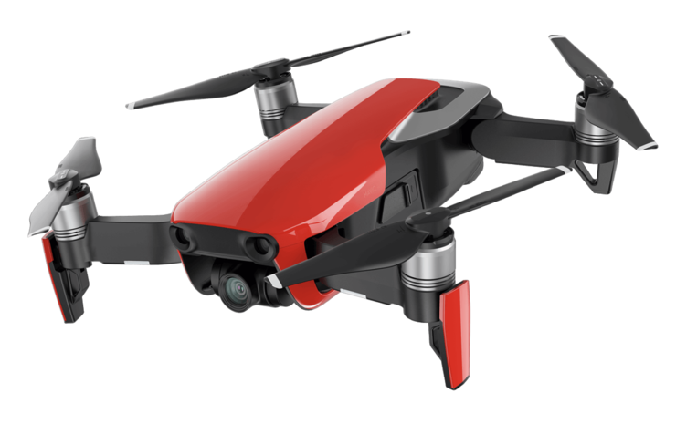 Mavic Air avattuna lentämään.