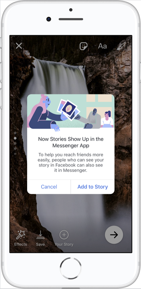 Facebook Stories -tarinat yhdistyvät Messenger-päivän kanssa.