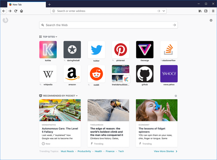 Firefox Quantum.