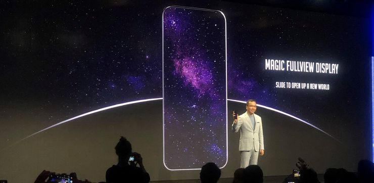 Honor Magic 2:ssa on koko etupuolen kattava näyttö.