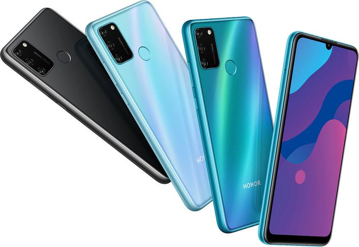 Honor 9A eri väreissä.