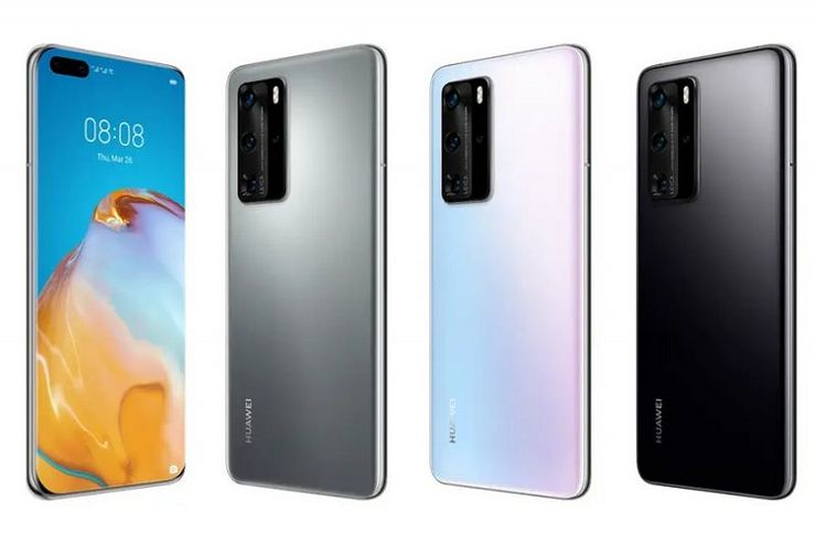 Huawei P40 Pro eri väreissä.