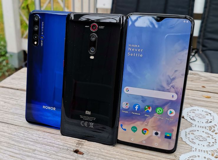 Honor 20, Xiaomi Mi 9T ja OnePlus 7 ovat keskihintaluokan parhaimmistoa.