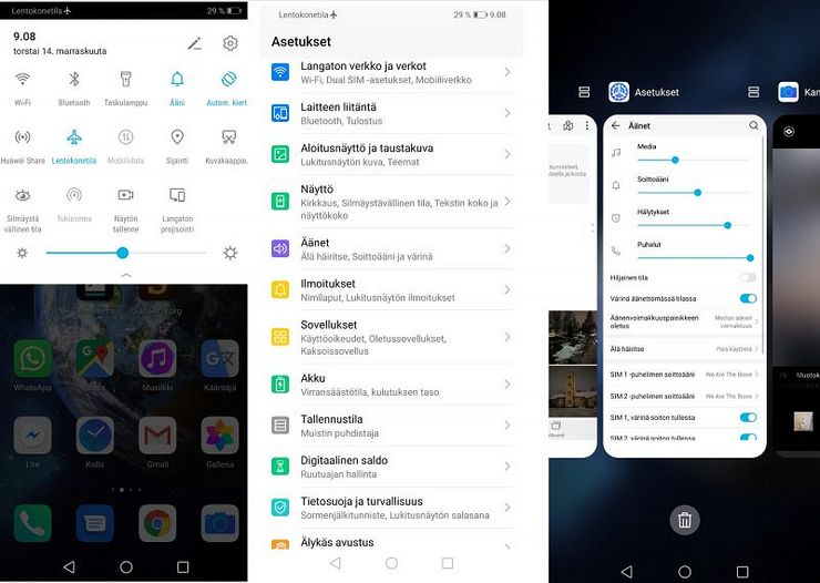EMUI 9.2 on tutun helppokäyttöinen.
