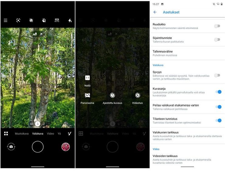 Nokia 5.3:n kamera on monipuolinen, ja laadukkaita kuvaustiloja on paljon.