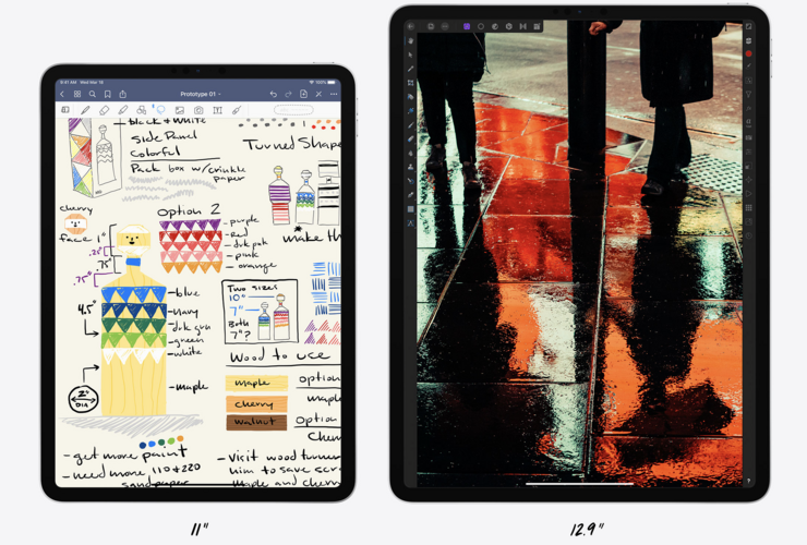 11 ja 12,9 tuuman iPad Pro.