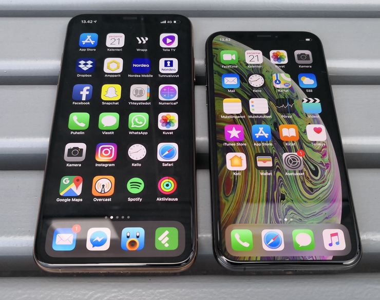 iPhone XS Max ja iPhone XS.