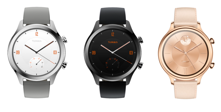 Mobvoi TicWatch C2:n värivaihtoehdot.