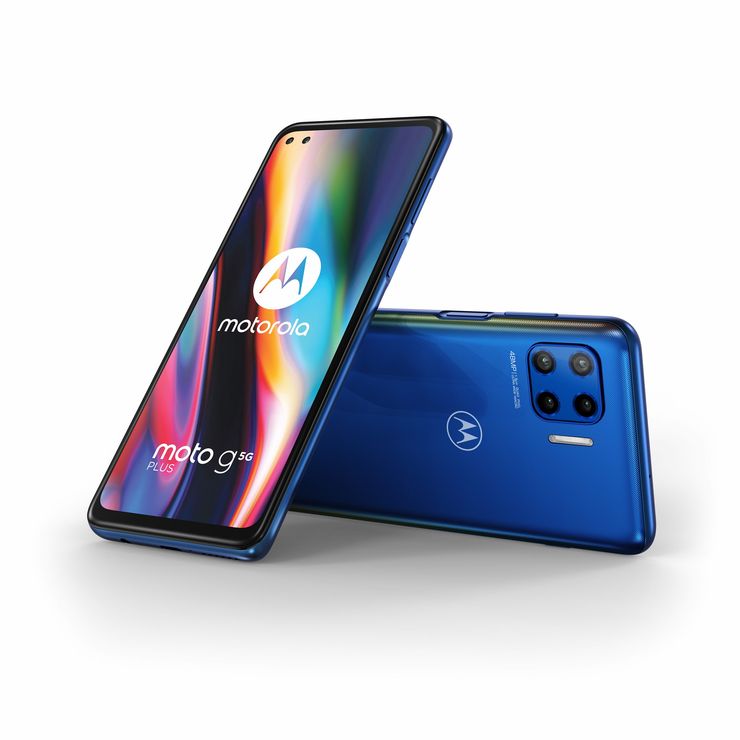 Moto G 5G Plus on edullinen 5G-älypuhelin 6,7 tuuman näytöllä ja neljällä takakameralla.