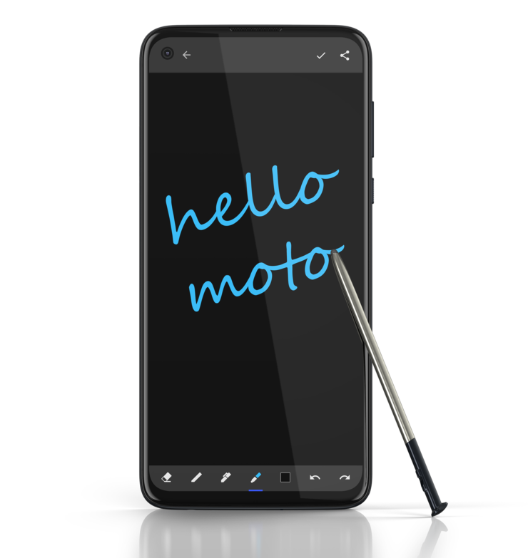 Moto Note -ohjelma avautuu, kun kynä poistetaan kolostaan.