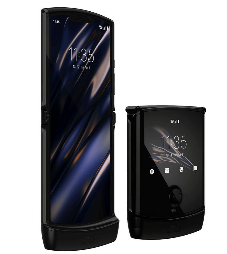 Motorola razrissa on sisällä 6,2 tuuman näyttö ja kannessa 2,7 tuuman näyttö.
