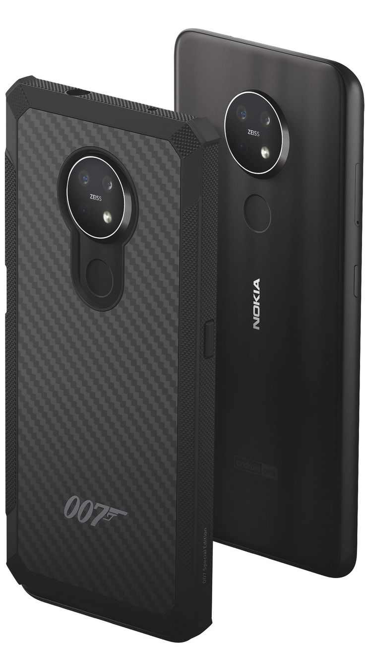 Nokia 6.2:lle ja 7.2:lle myyntiin tuleva 007-kevlar-suojakuori.