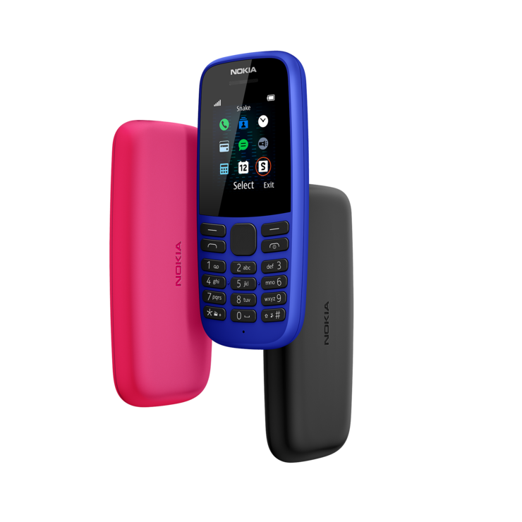 Neljännen sukupolven Nokia 105 -peruspuhelin.