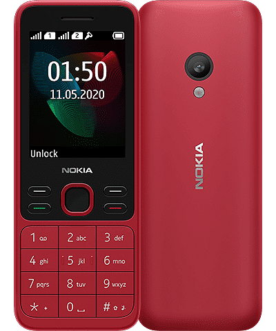 Punainen Nokia 150.