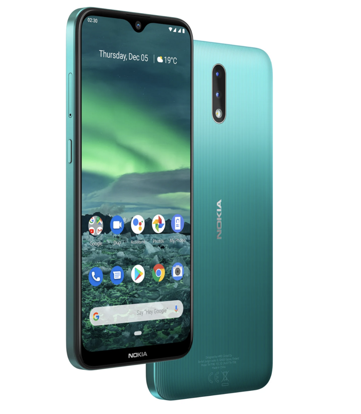 Nokia 2.3:ssa on 6,2 tuuman näyttö.